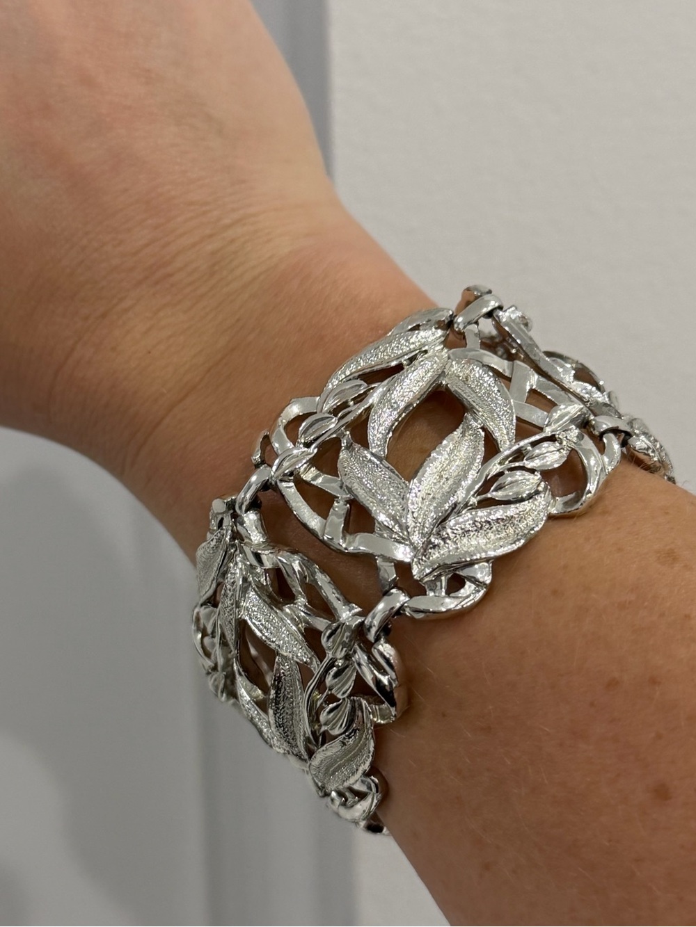 Vintage Silver Leaf Bracelet